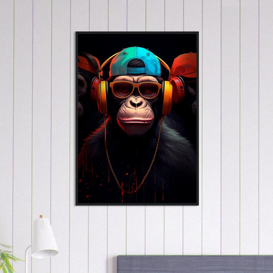 Canvanation Print Material 70x100 cm / 28x40″ Tableau Singe Pop Art Couleur