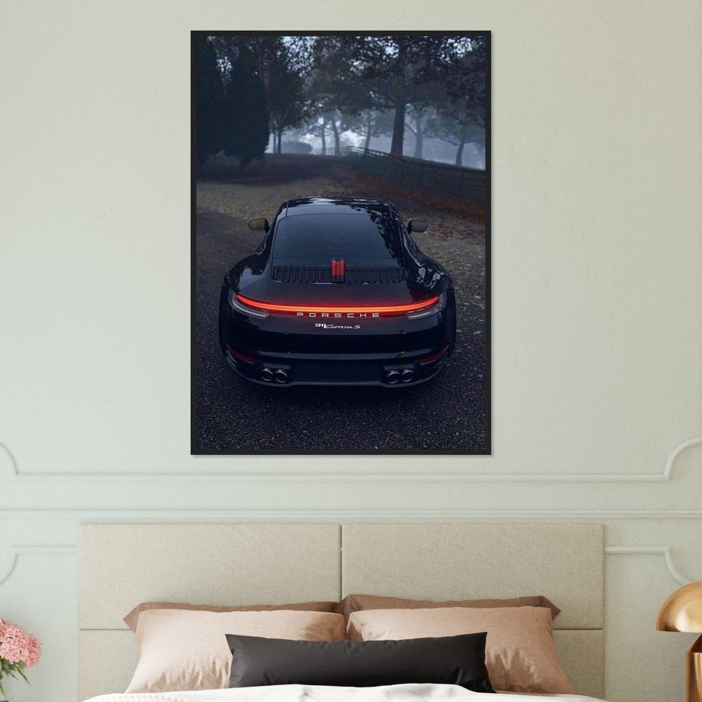 Gelato Print Material Tableau Porsche Noir