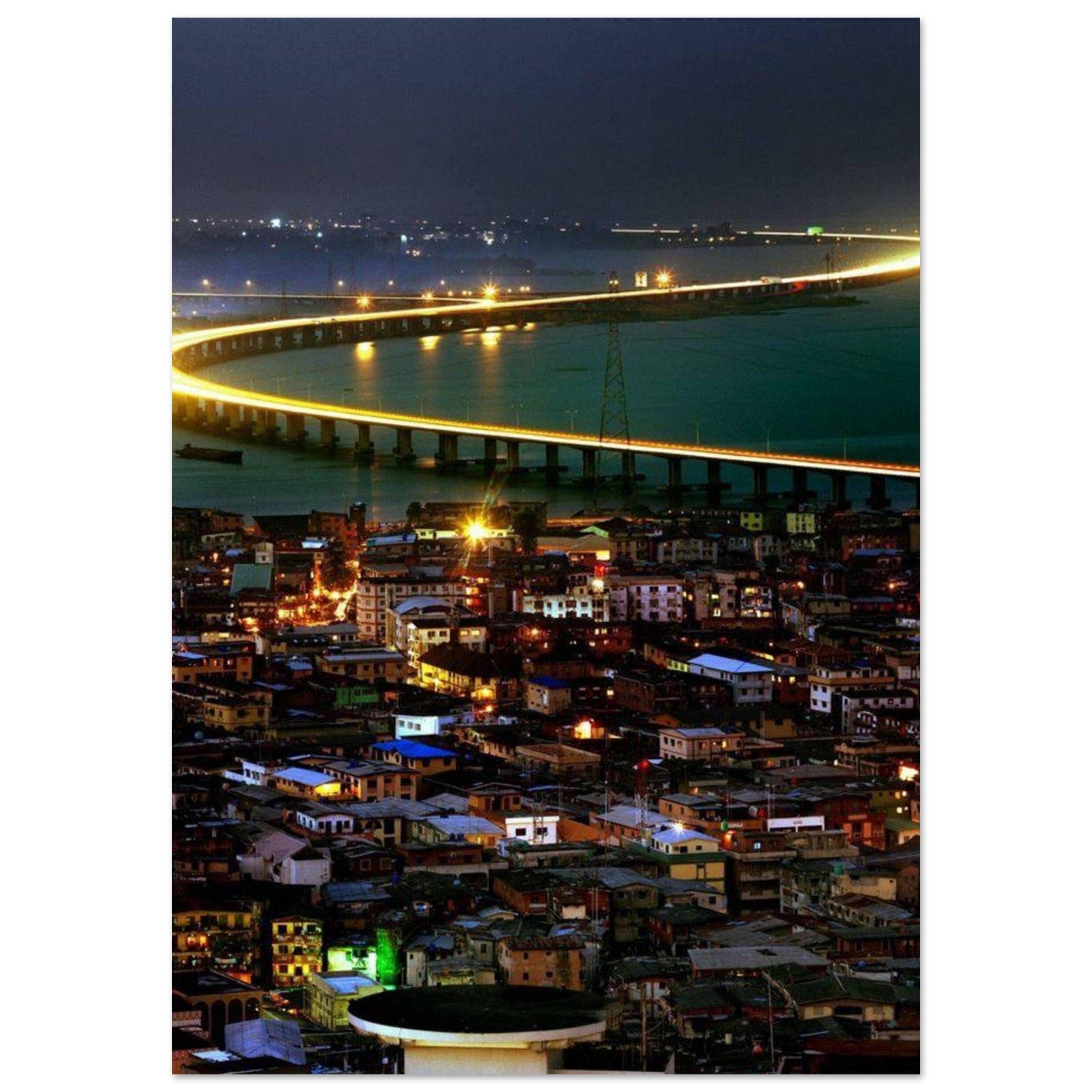 Gelato Print Material A0 (84.1 x 118.9 cm) Affiche Africain Lagos Ville