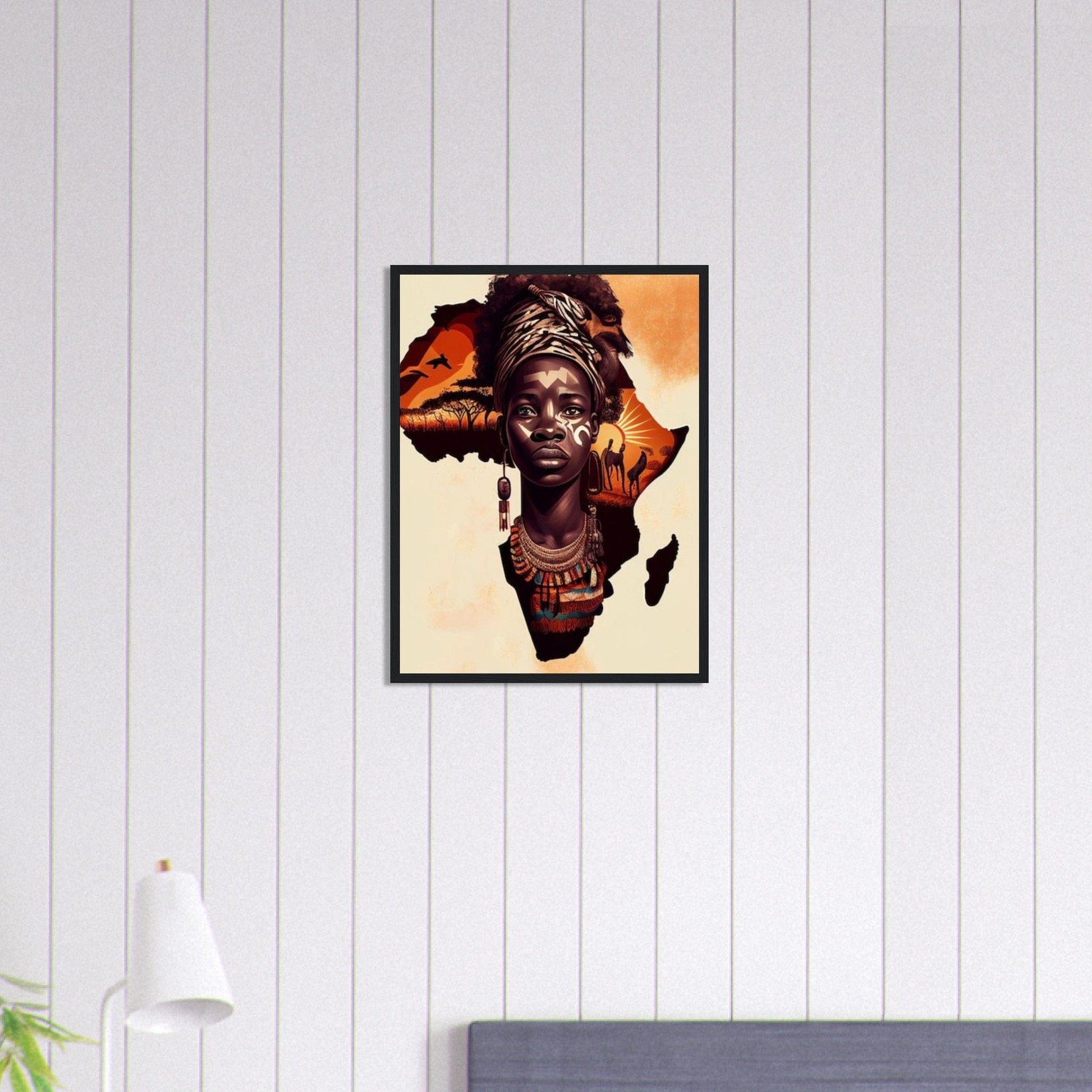 Canvanation Print Material Tableaux Africain Carte