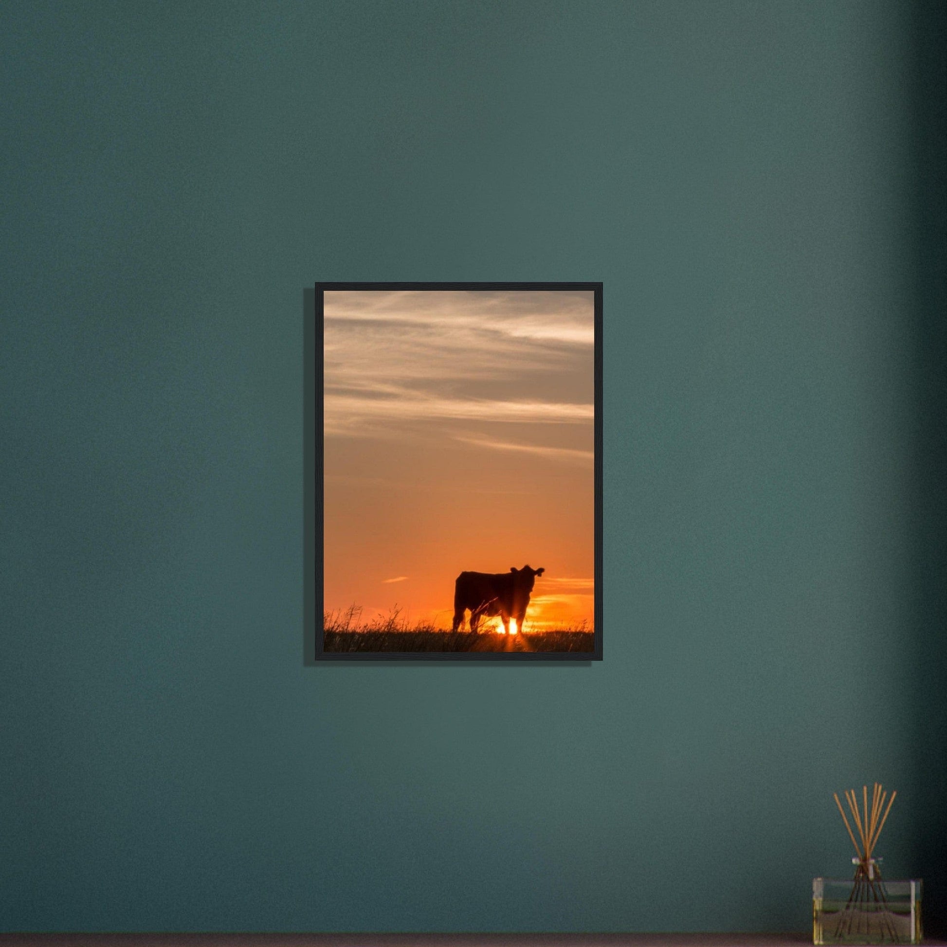 Canvanation Print Material Tableau Vache Couché De Soleil