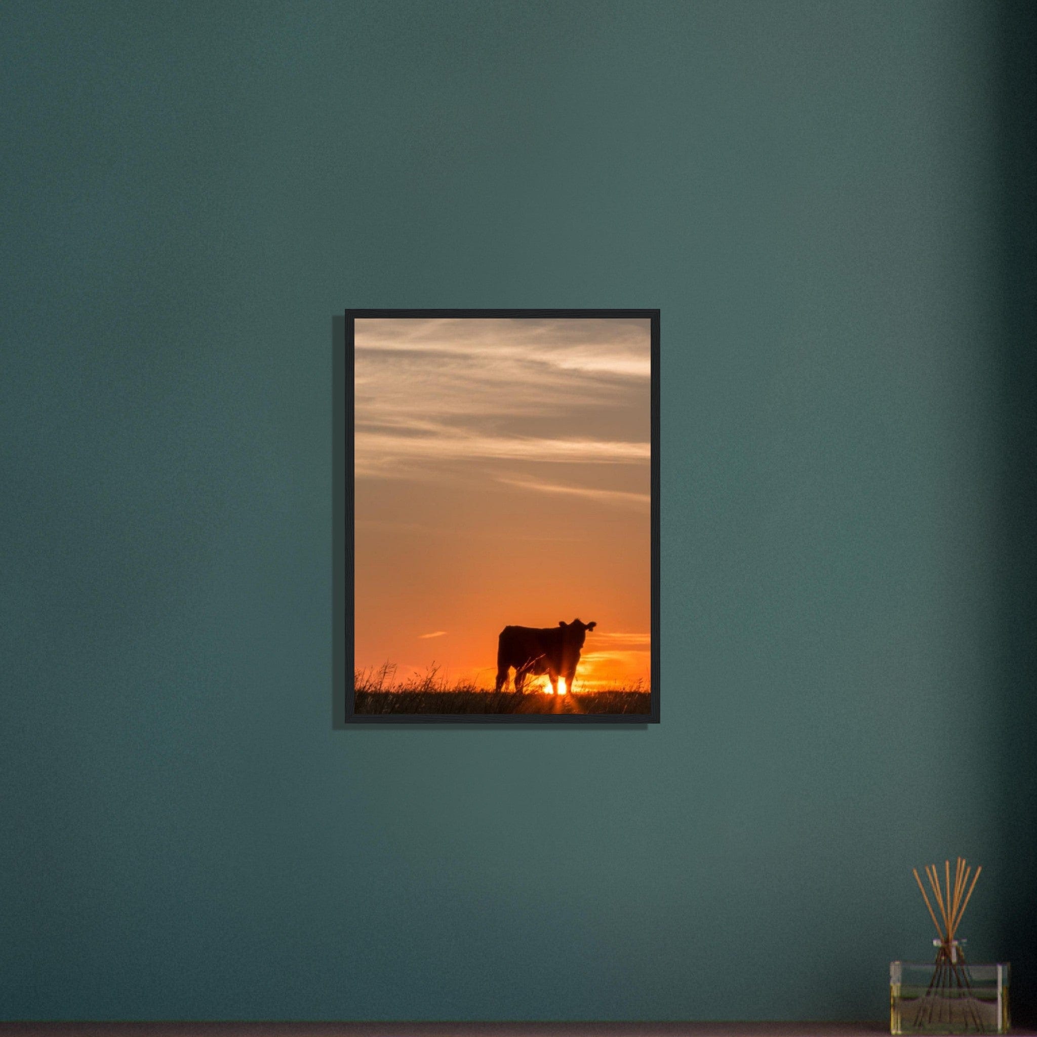 Canvanation Print Material Tableau Vache Couché De Soleil