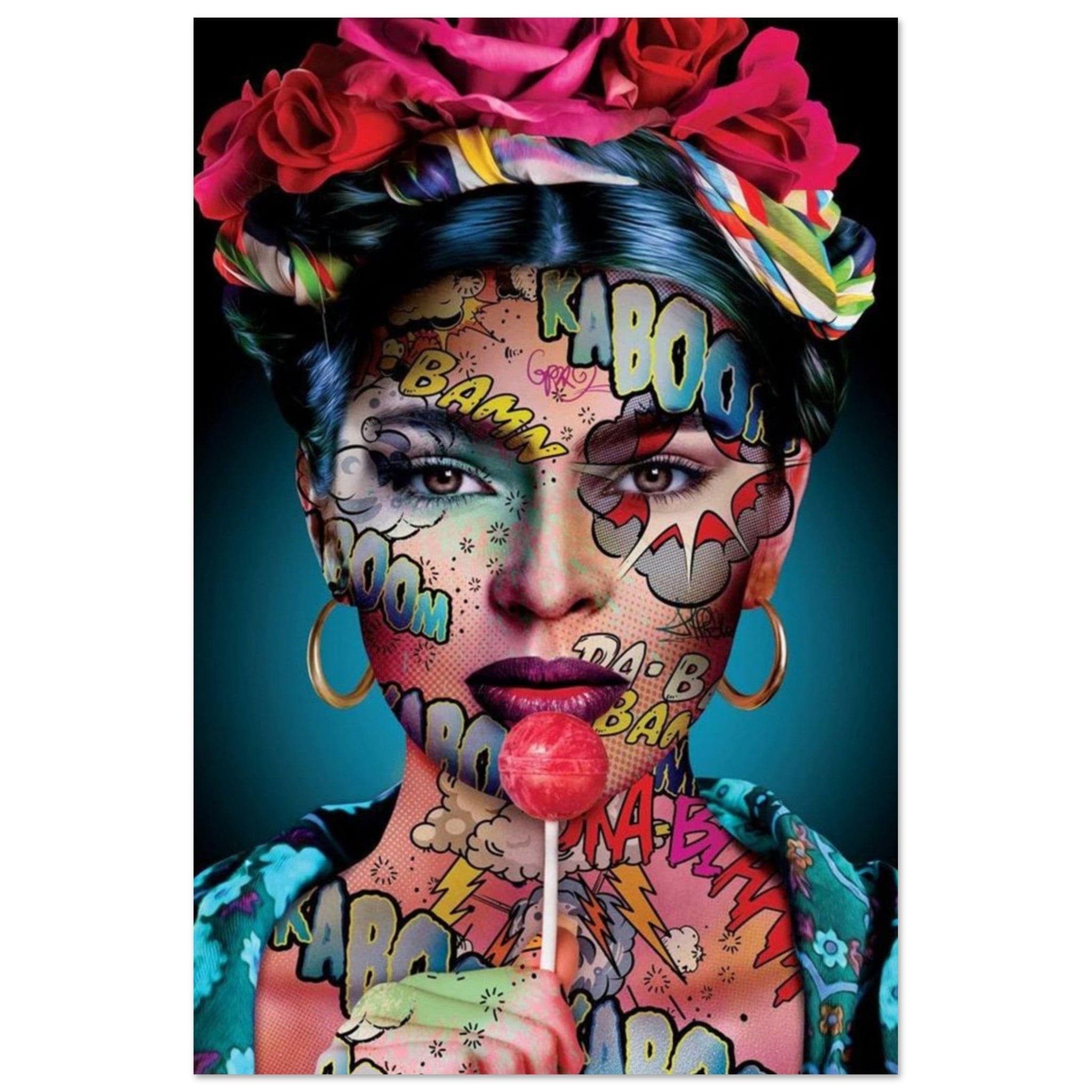Canvanation Print Material 60x90 cm / 24x36″ / Poster Poster et Tableau Street Art Femme Tatoué