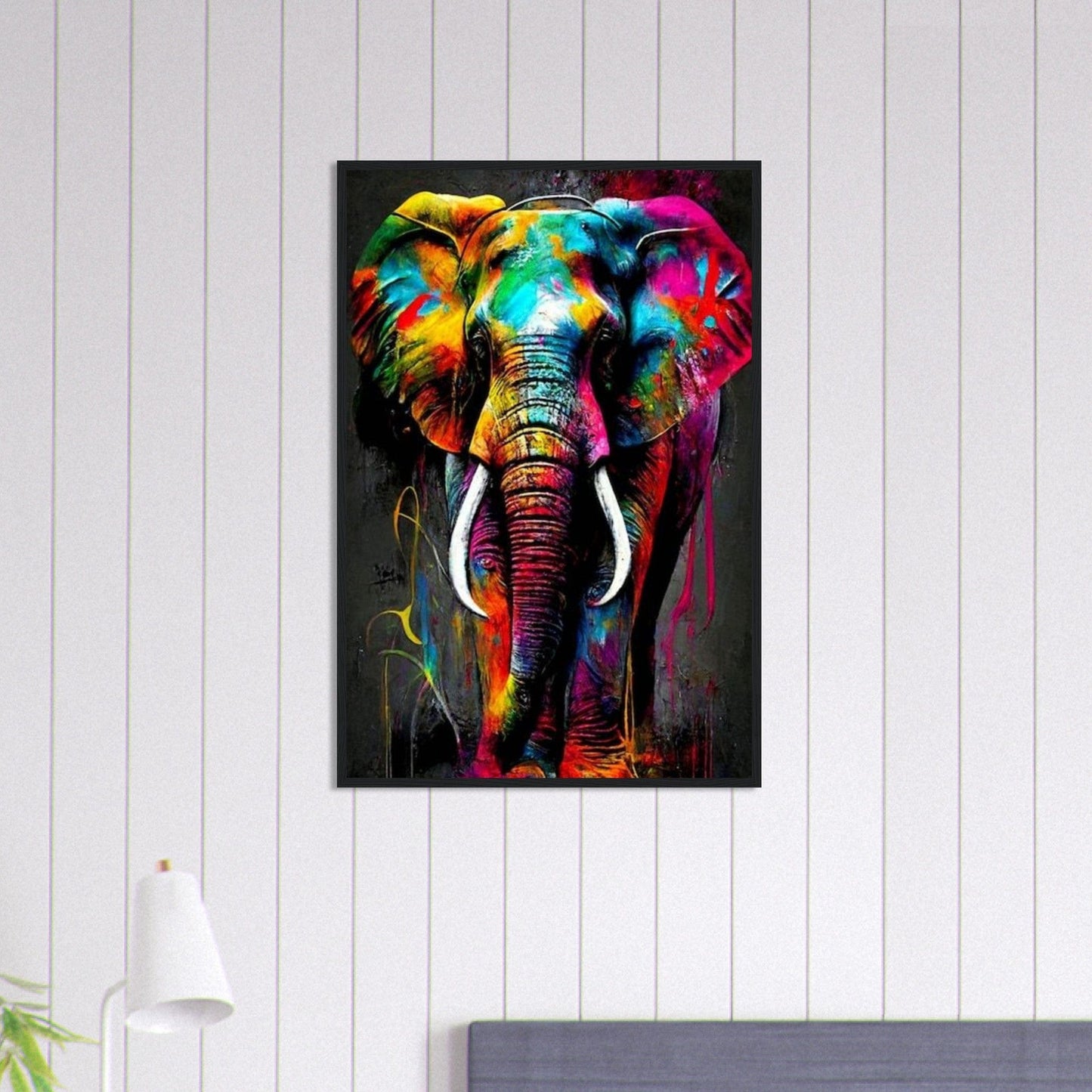 Canvanation Print Material 60x90 cm / 24x36″ Tableau Elephant Sous le Ciel Africain