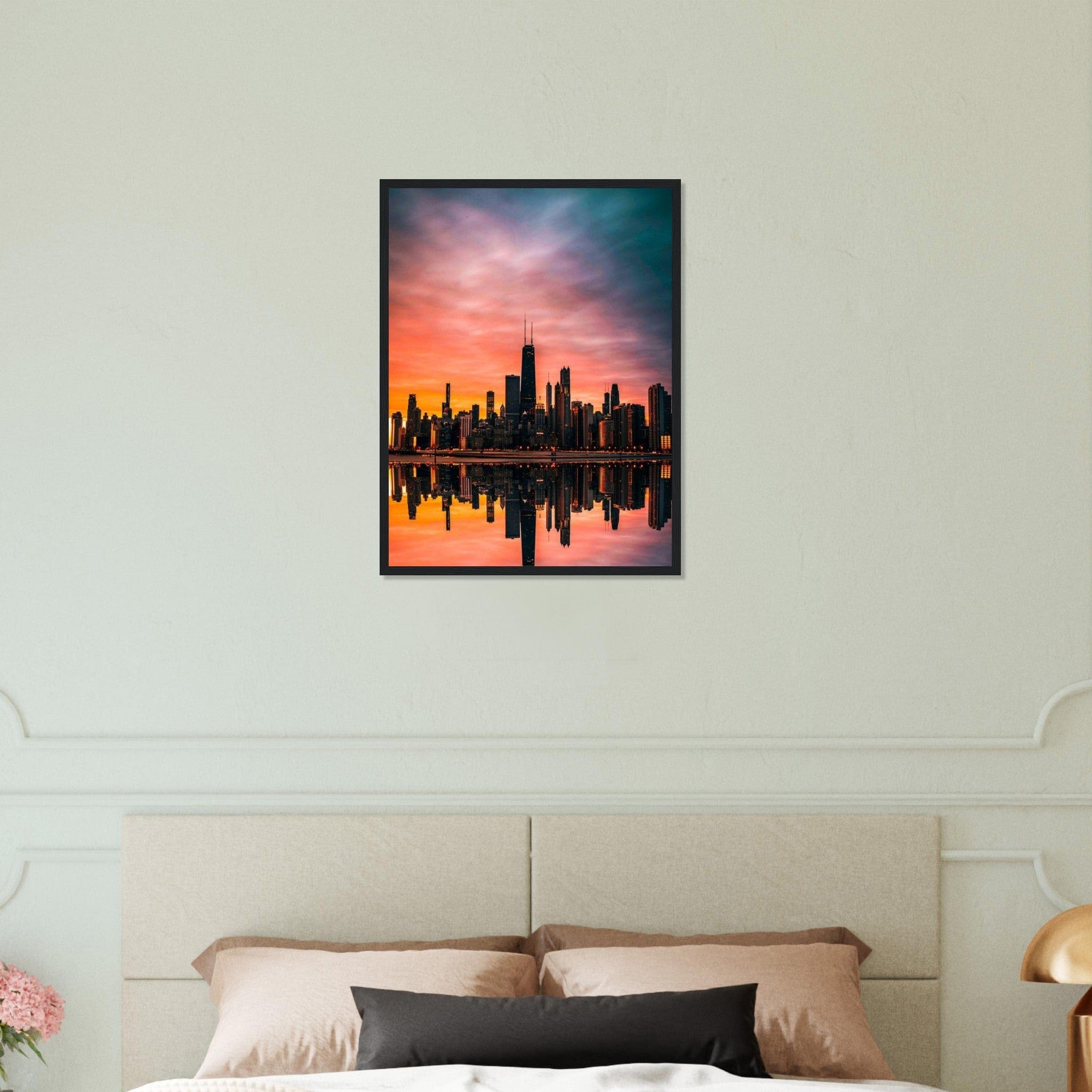 Gelato Print Material Tableau Ville New York Couché de soleil Magnifique
