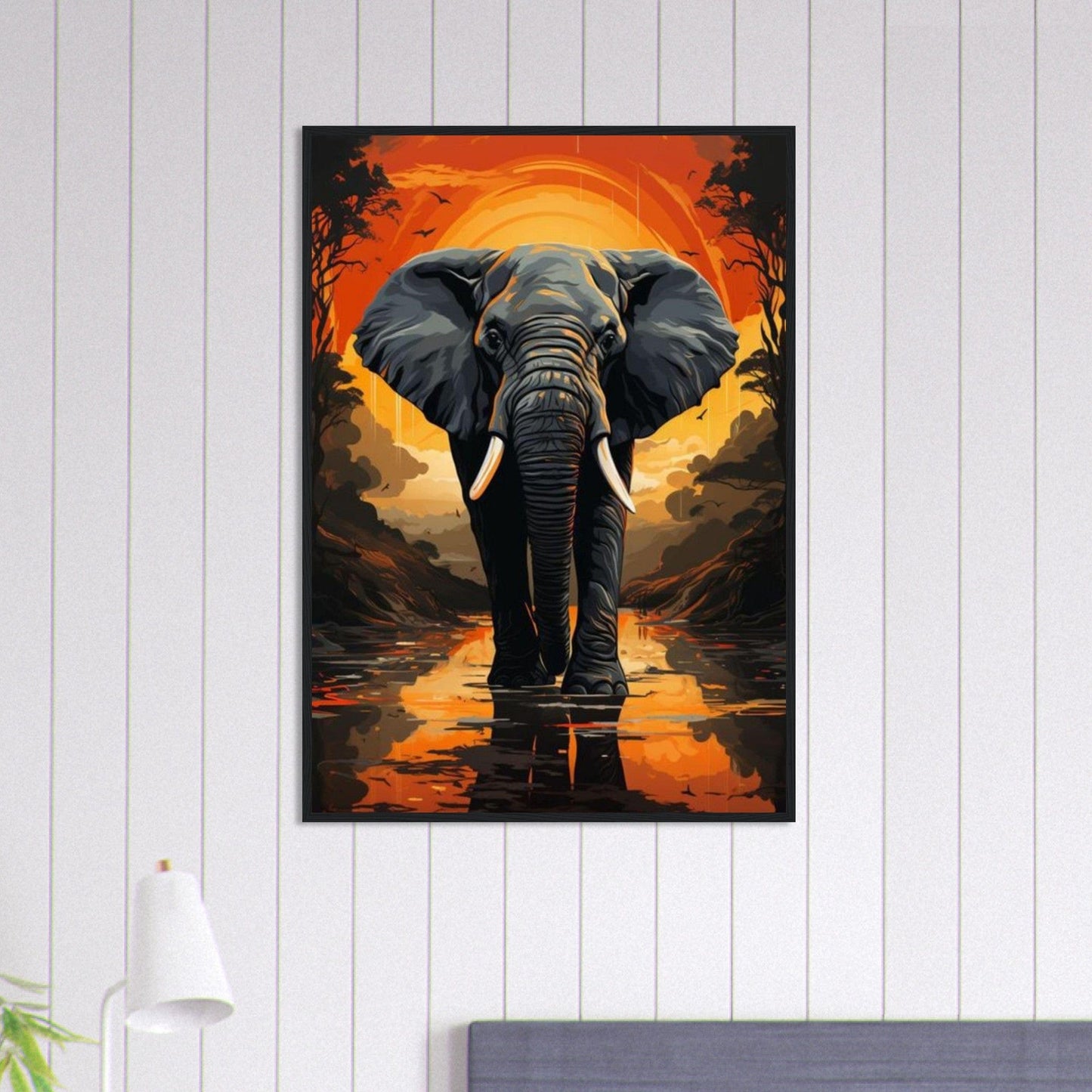 Canvanation Print Material 70x100 cm / 28x40″ Tableau Elephant Échos de la Terre