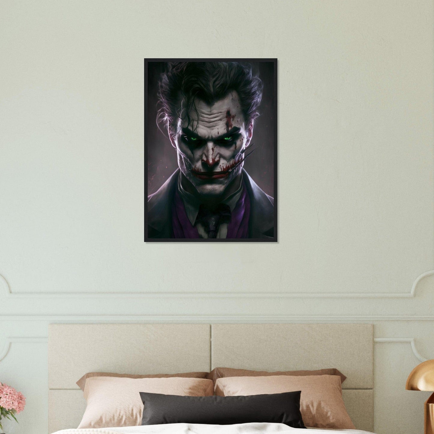 Canvanation Print Material 50x70 cm / 20x28″ Tableau Joker Noir Et Blanc