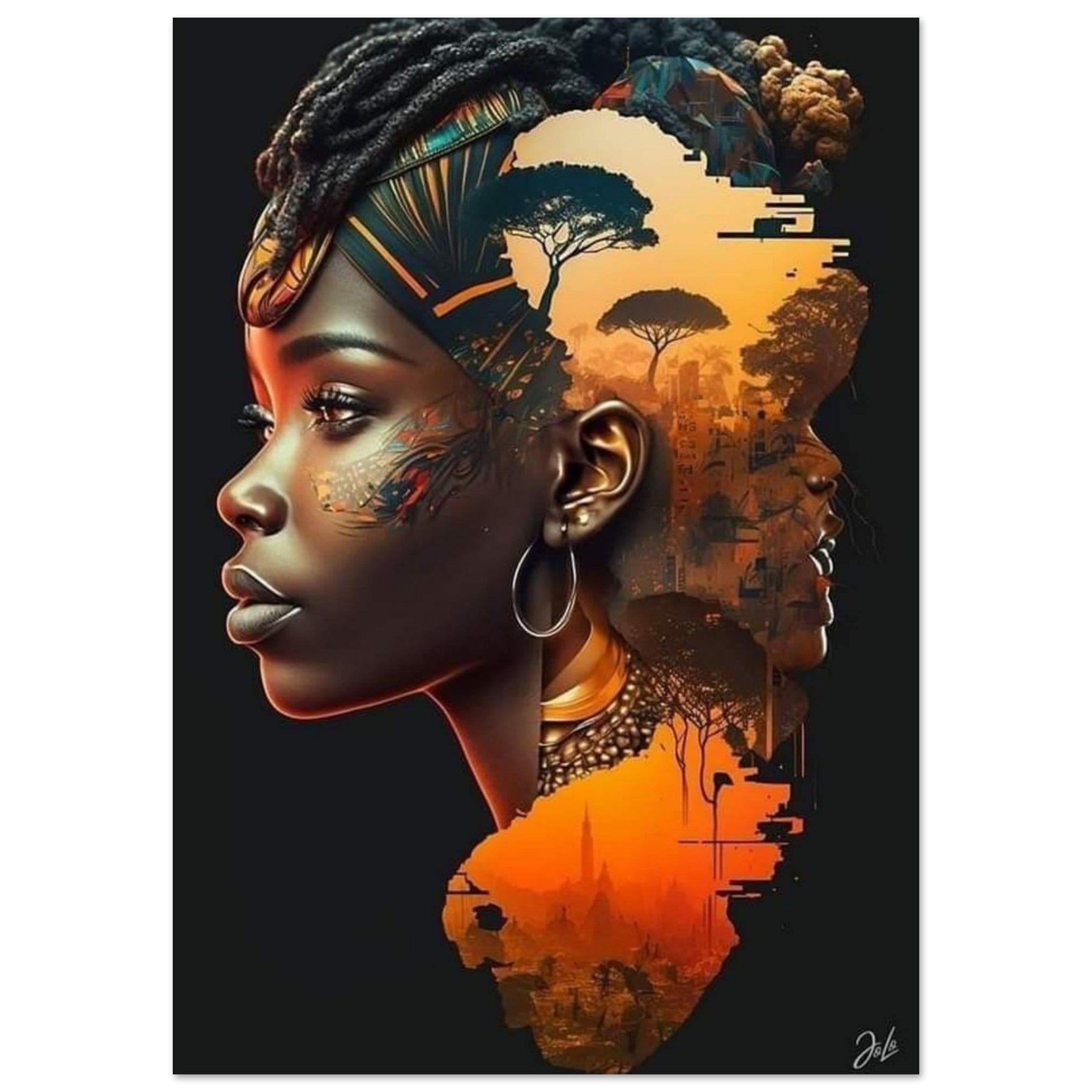 Gelato Print Material A1 (59.4 x 84.1 cm) Cadre Africain