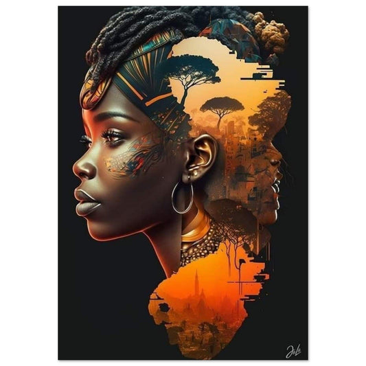 Gelato Print Material A1 (59.4 x 84.1  cm) Cadre Africain