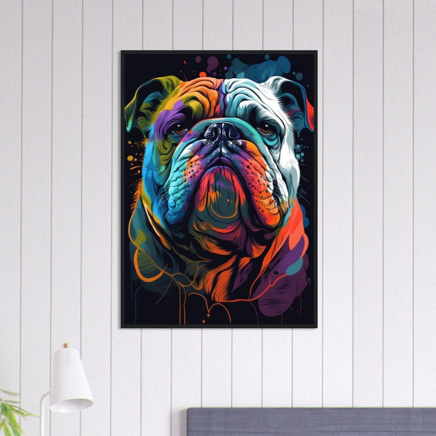 Canvanation Print Material 70x100 cm / 28x40″ Tableau Chien - Vivre dans l'instant