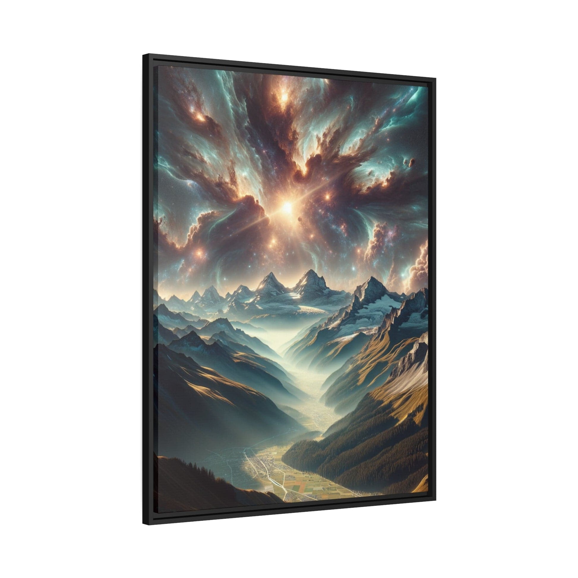 Printify Canvas Tableau Éclat Éternel : Les Cimes Sculptées par la Lumière