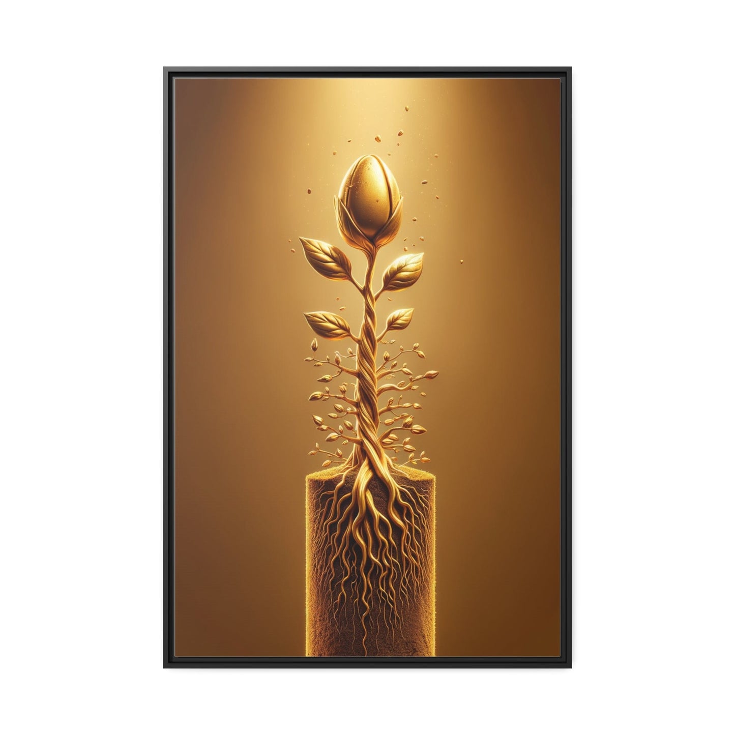 Printify Canvas 81.30 Cm″ x 121.90 Cm″ (Vertical) Tableau L'Arbre de Vie éclatant d'or