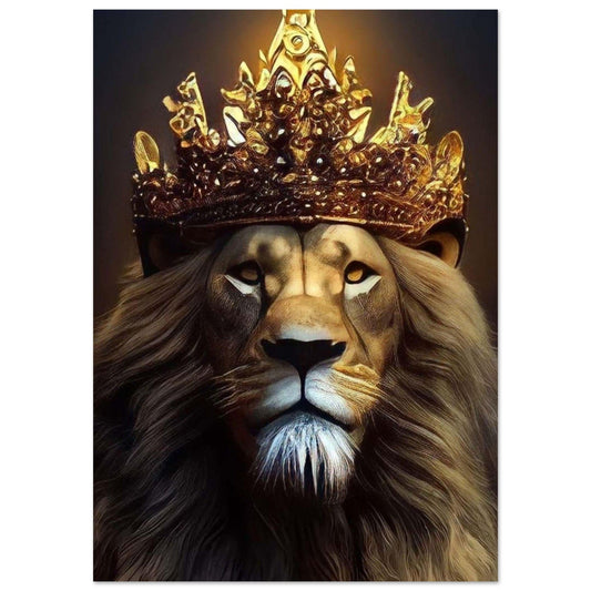 Canvanation Print Material A0 (84.1 x 118.9  cm) Poster Lion Couronne