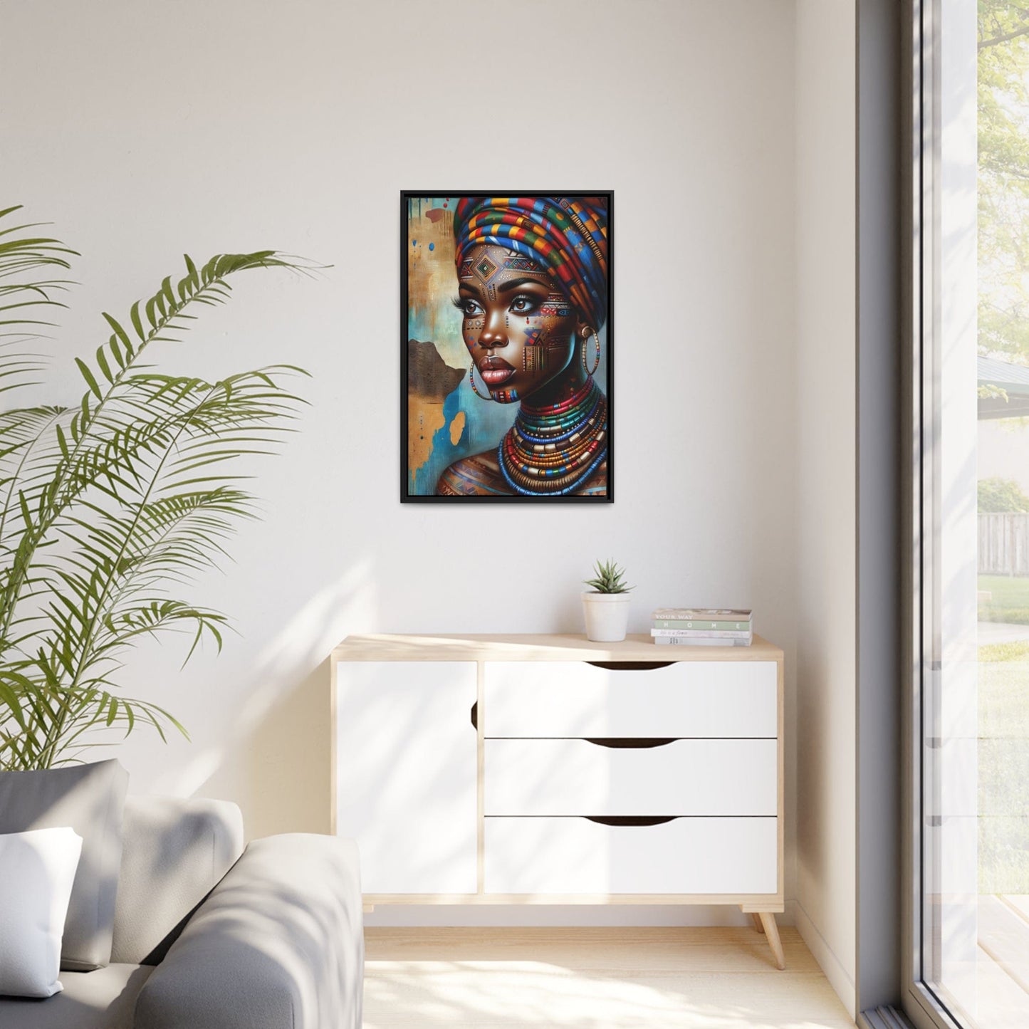 Printify Canvas Tableau "Vibrantes expressions de la féminité africaine dans un tableau captivant"