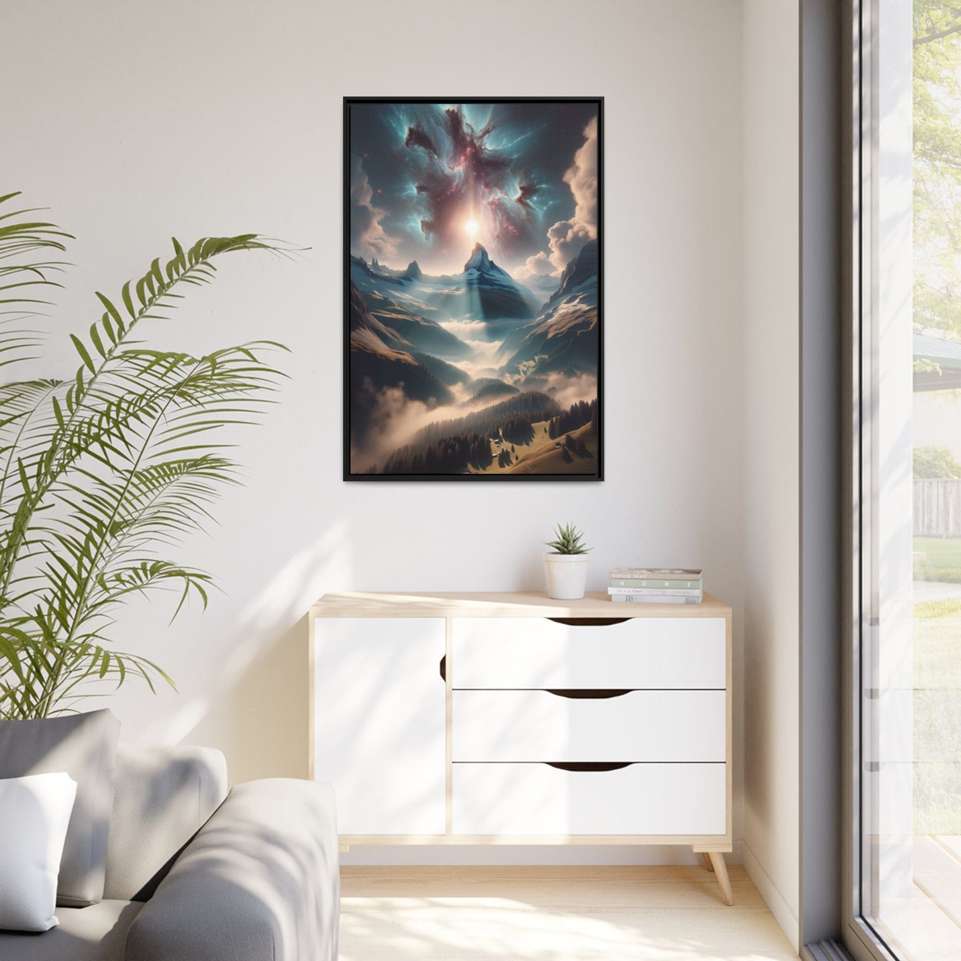 Printify Canvas Tableau Éclats d'Altitude : Une Ode Majestueuse aux Cimes