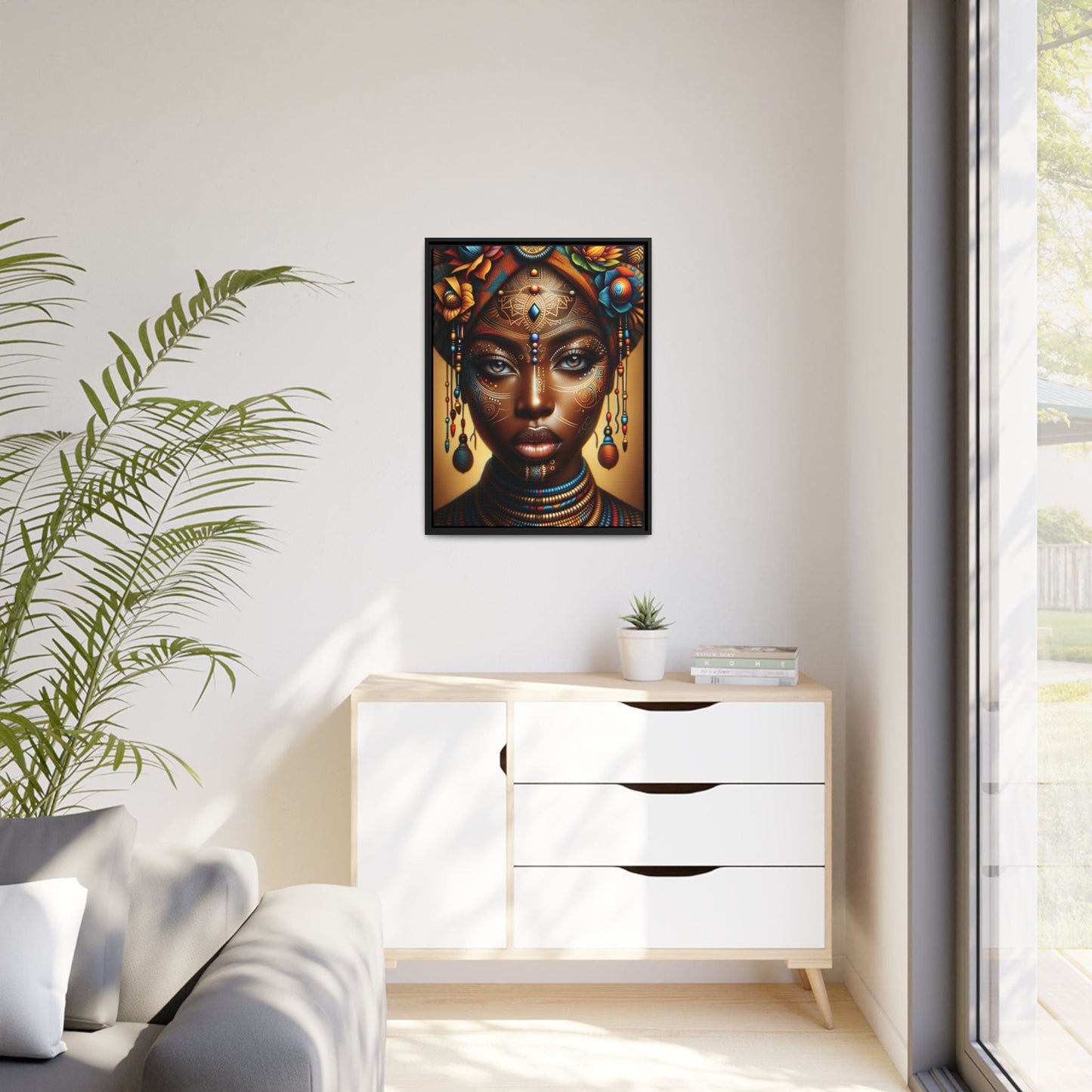 Printify Canvas Tableau La beauté intemporelle de la femme africaine