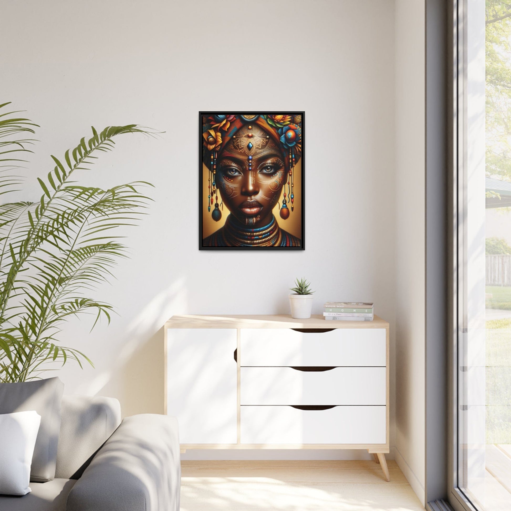 Printify Canvas Tableau La beauté intemporelle de la femme africaine