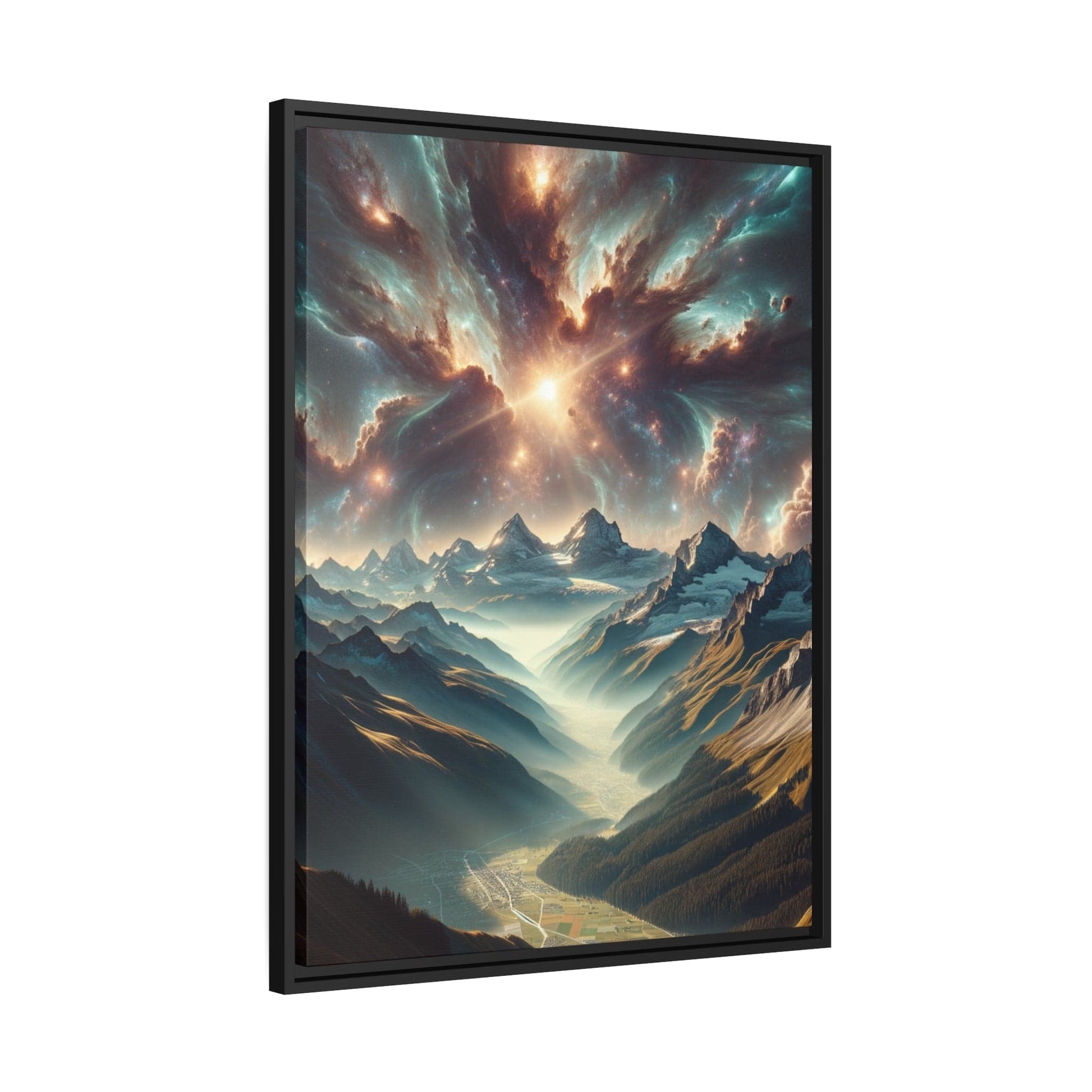 Printify Canvas Tableau Éclat Éternel : Les Cimes Sculptées par la Lumière