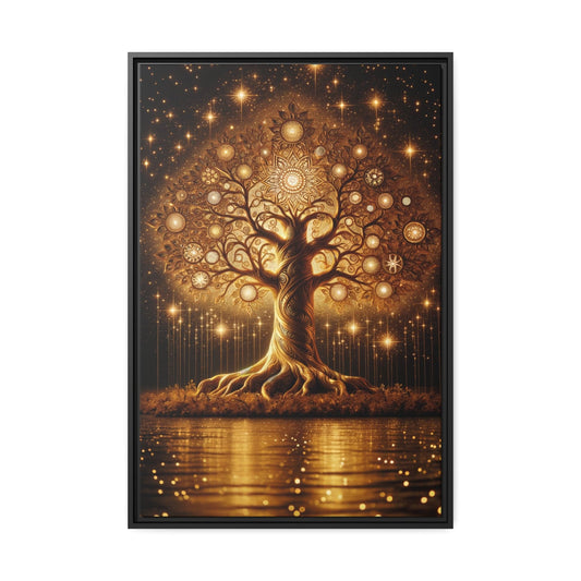 Printify Canvas 24″ x 36″ (Vertical) Tableau Arbre De Vie À La Lumière Du Soleil