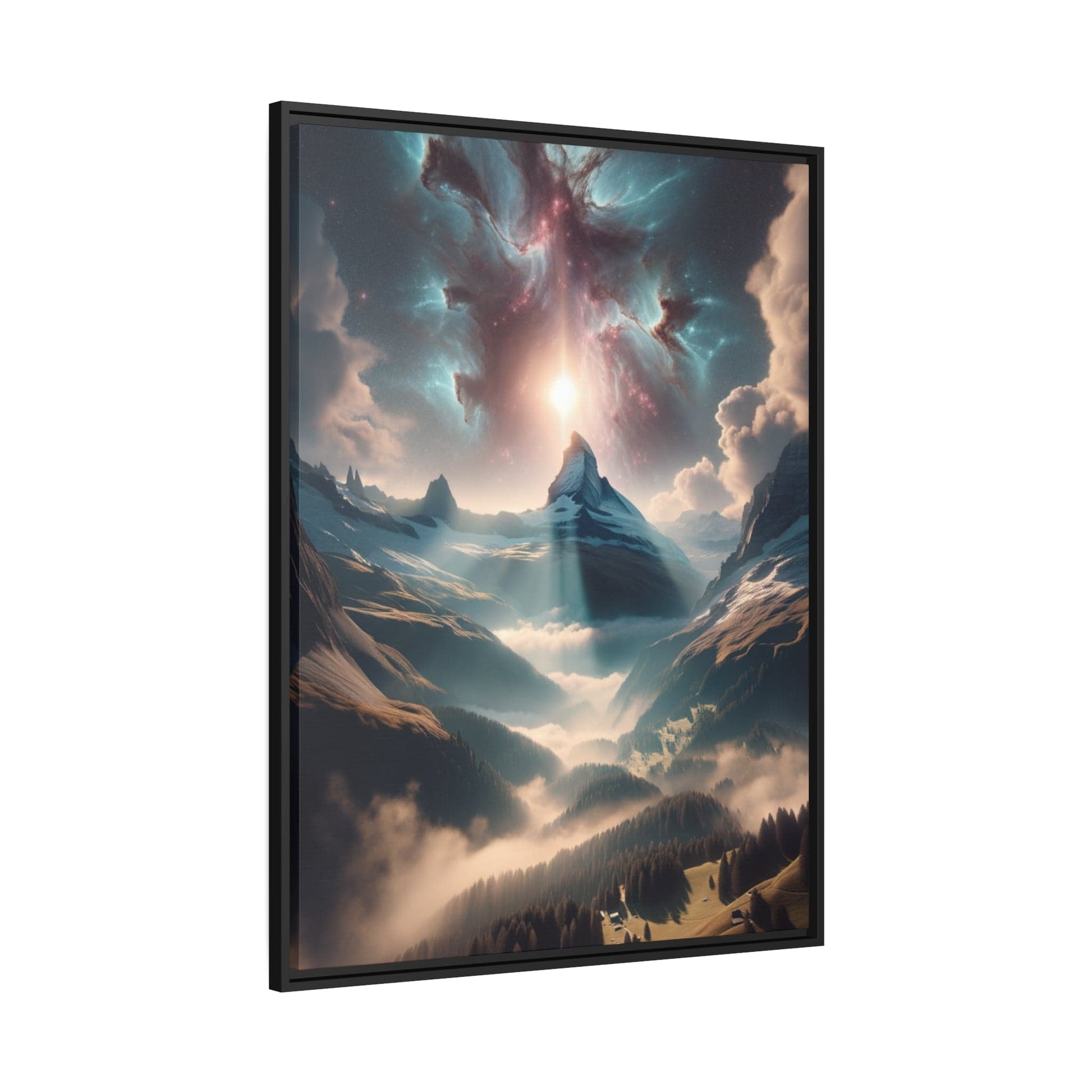 Printify Canvas Tableau Éclats d'Altitude : Une Ode Majestueuse aux Cimes