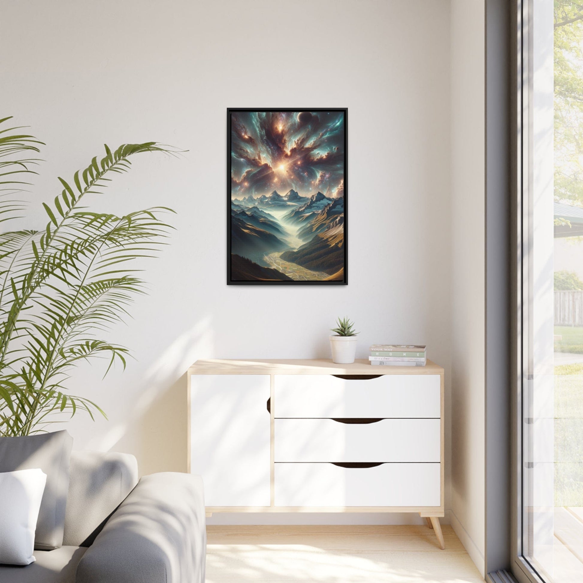 Printify Canvas Tableau Éclat Éternel : Les Cimes Sculptées par la Lumière