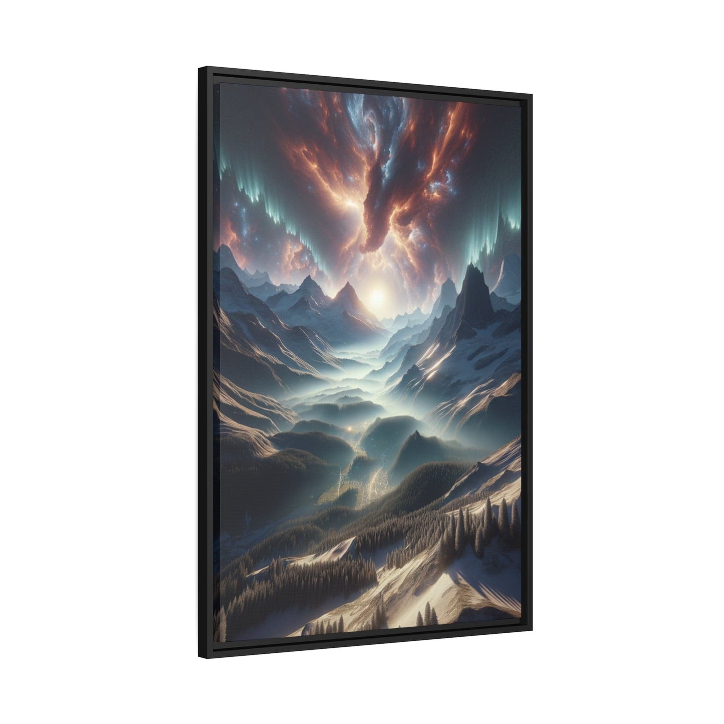 Printify Canvas Tableau Sérénité Altitudinale : Les Cimes en Fusion