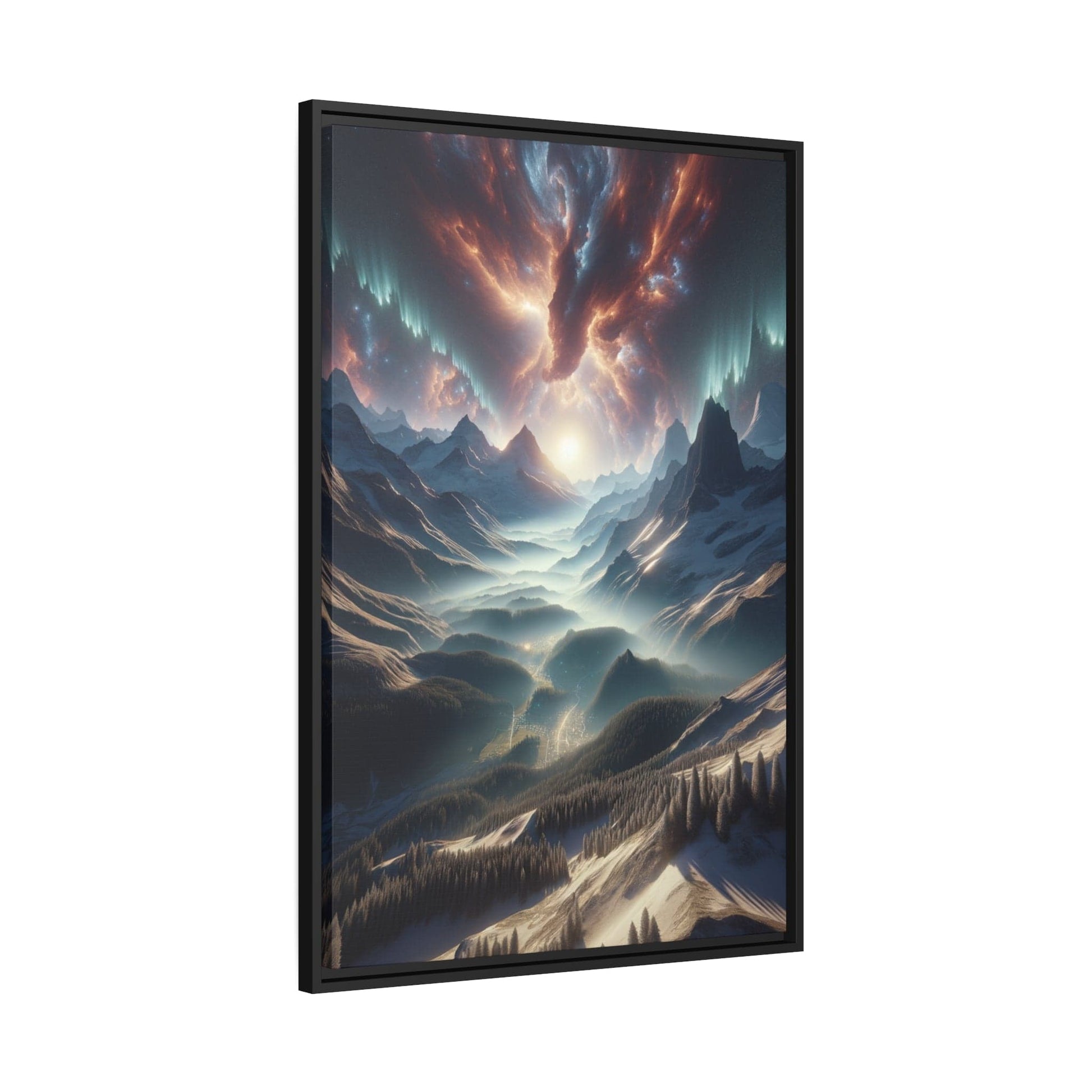 Printify Canvas Tableau Sérénité Altitudinale : Les Cimes en Fusion