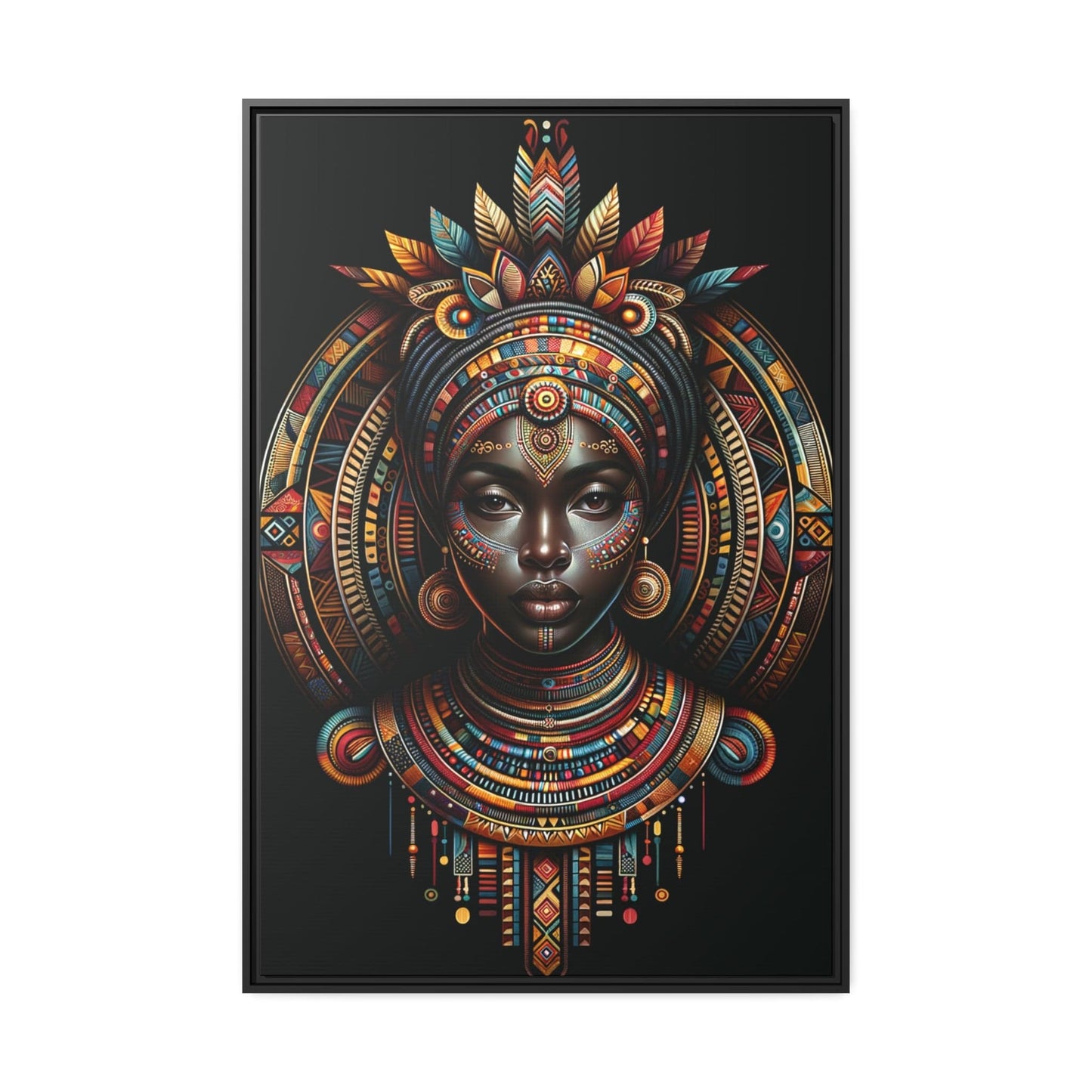Printify Canvas 81.30 Cm″ x 121.90 Cm″ (Vertical) Tableau "Élégance africaine: la force et la beauté des femmes"