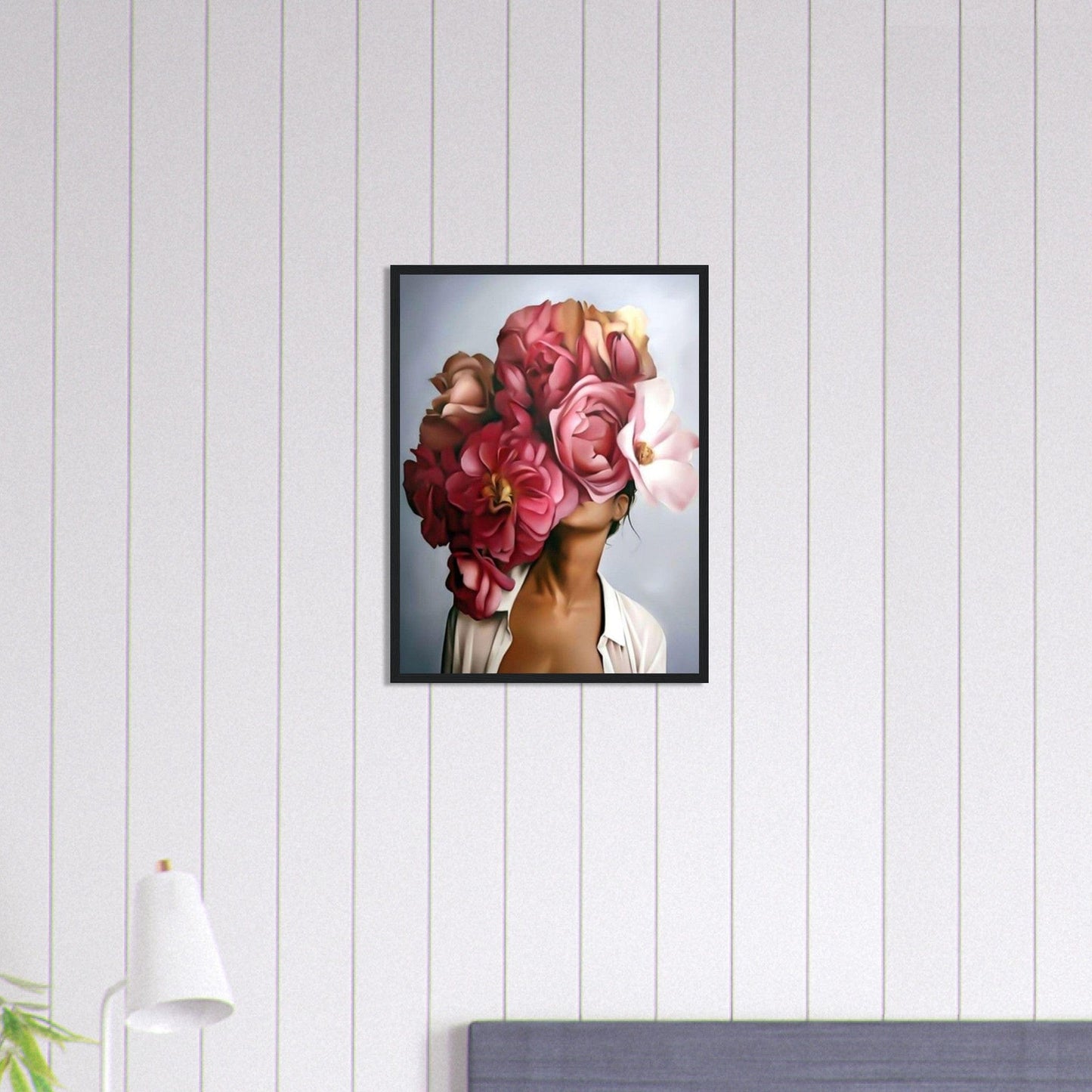 Canvanation Print Material 45x60 cm / 18x24″ Tableau Femme Fleurs Cheveux Rouge