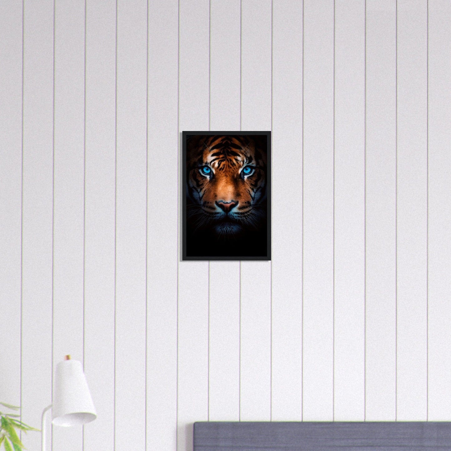 Canvanation Print Material 30x45 cm / 12x18″ Tableau Tigre Yeux Bleu