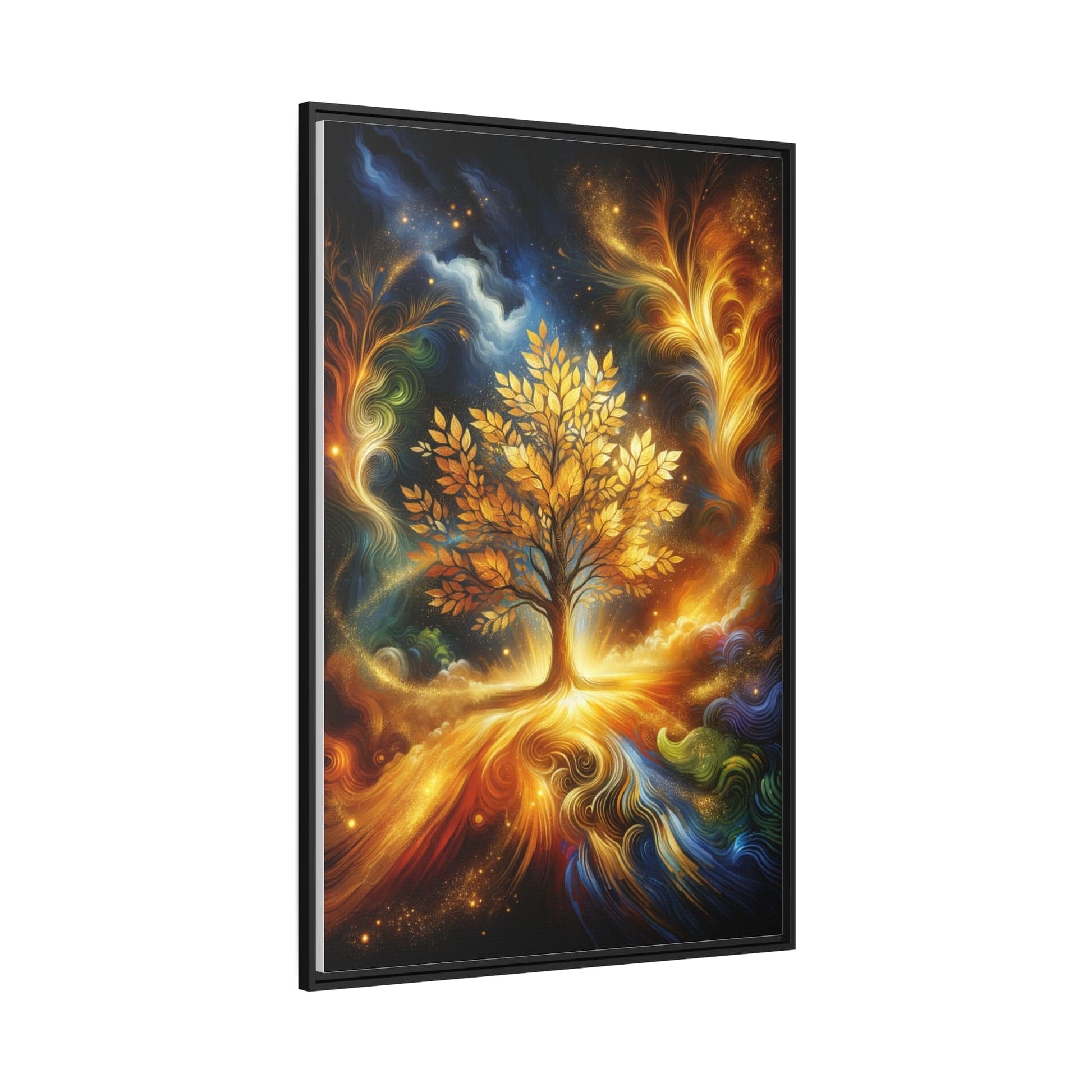 Printify Canvas Tableau L'élégance dorée de l'Arbre de Vie: Un symbole de prospérité et d'harmonie