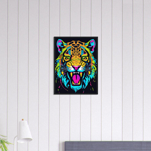 Canvanation Print Material 45x60 cm / 18x24″ Tableau Tigre en Technicolor