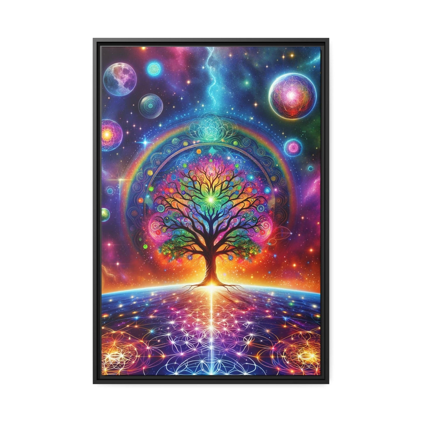 Printify Canvas 24″ x 36″ (Vertical) Tableau Arbre De Vie Et Les Galaxies