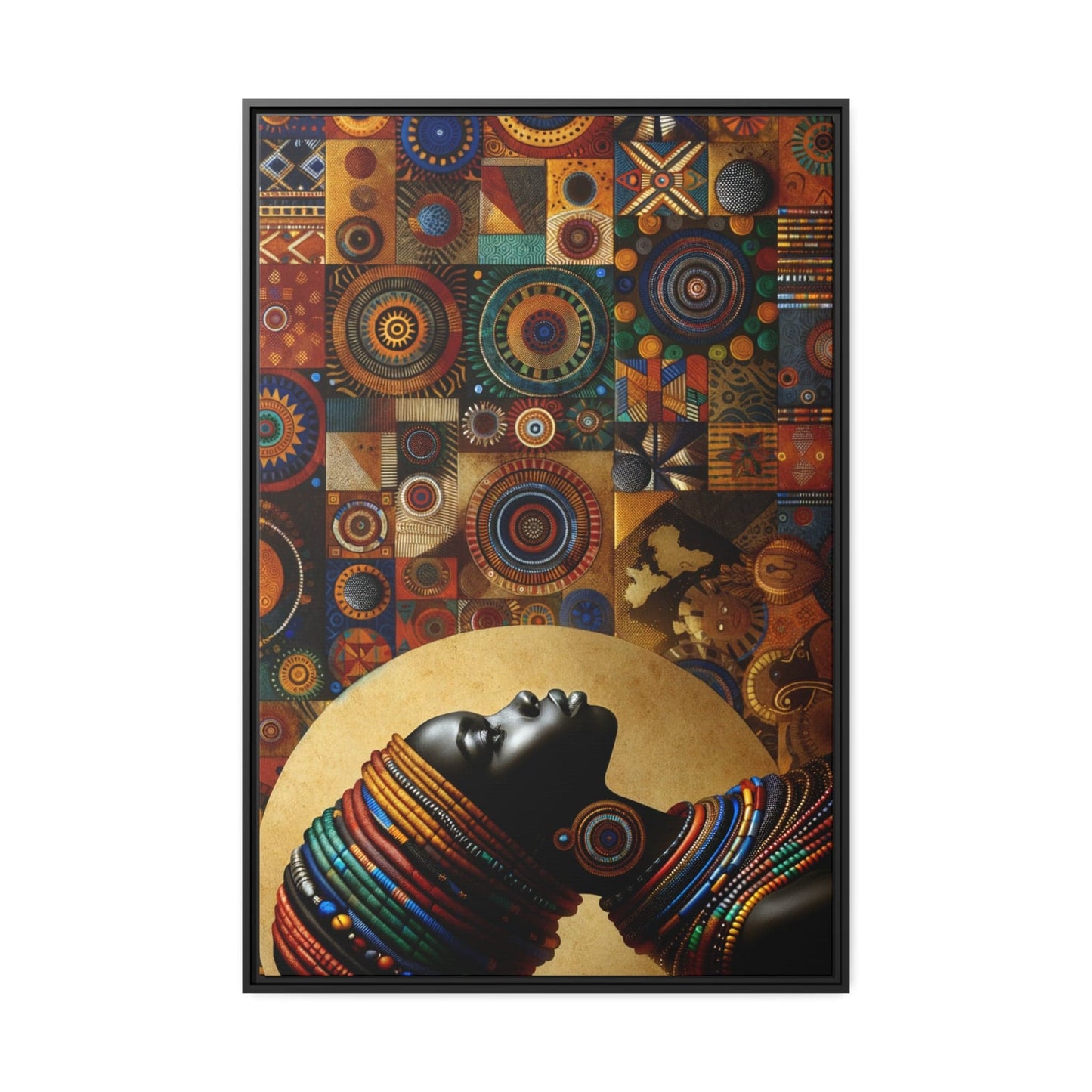 Printify Canvas 81.30 Cm″ x 121.90 Cm″ (Vertical) Tableau "Femmes Africaines : Portraits d'élégance et de résilience"