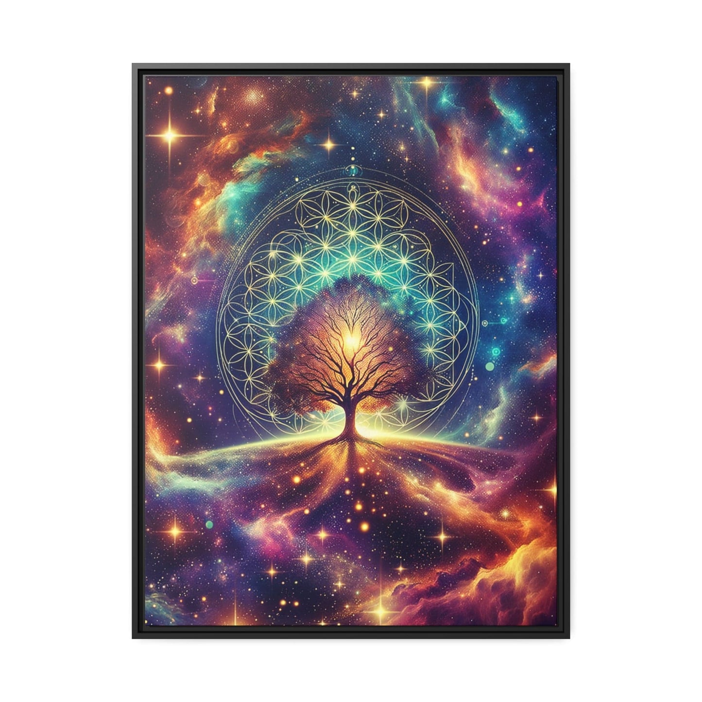 Printify Canvas 30" x 40" (Vertical) Tableau Arbre De Vie Vers Les Etoiles