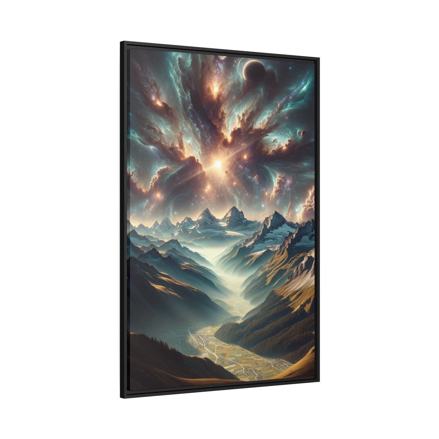 Printify Canvas Tableau Éclat Éternel : Les Cimes Sculptées par la Lumière