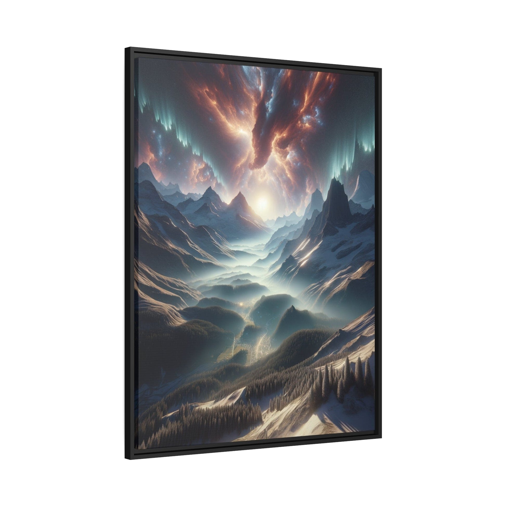 Printify Canvas Tableau Sérénité Altitudinale : Les Cimes en Fusion