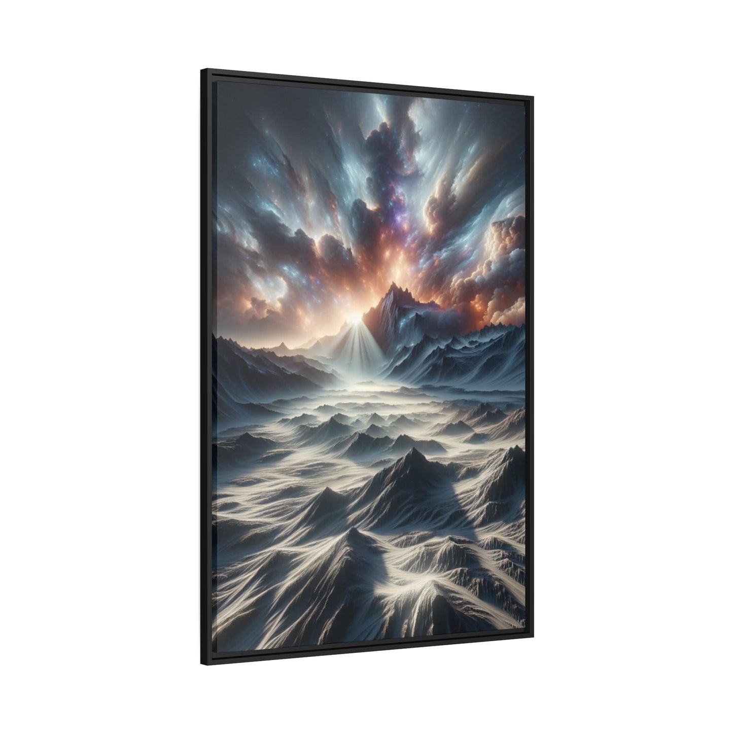 Printify Canvas Tableau Éclats d'Altitude : Une Ode en Couleurs aux Cimes Inaltérables