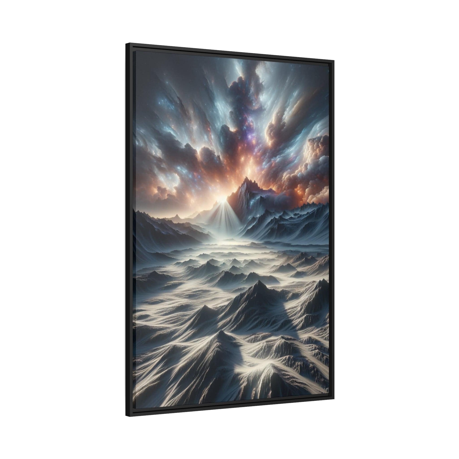 Printify Canvas Tableau Éclats d'Altitude : Une Ode en Couleurs aux Cimes Inaltérables