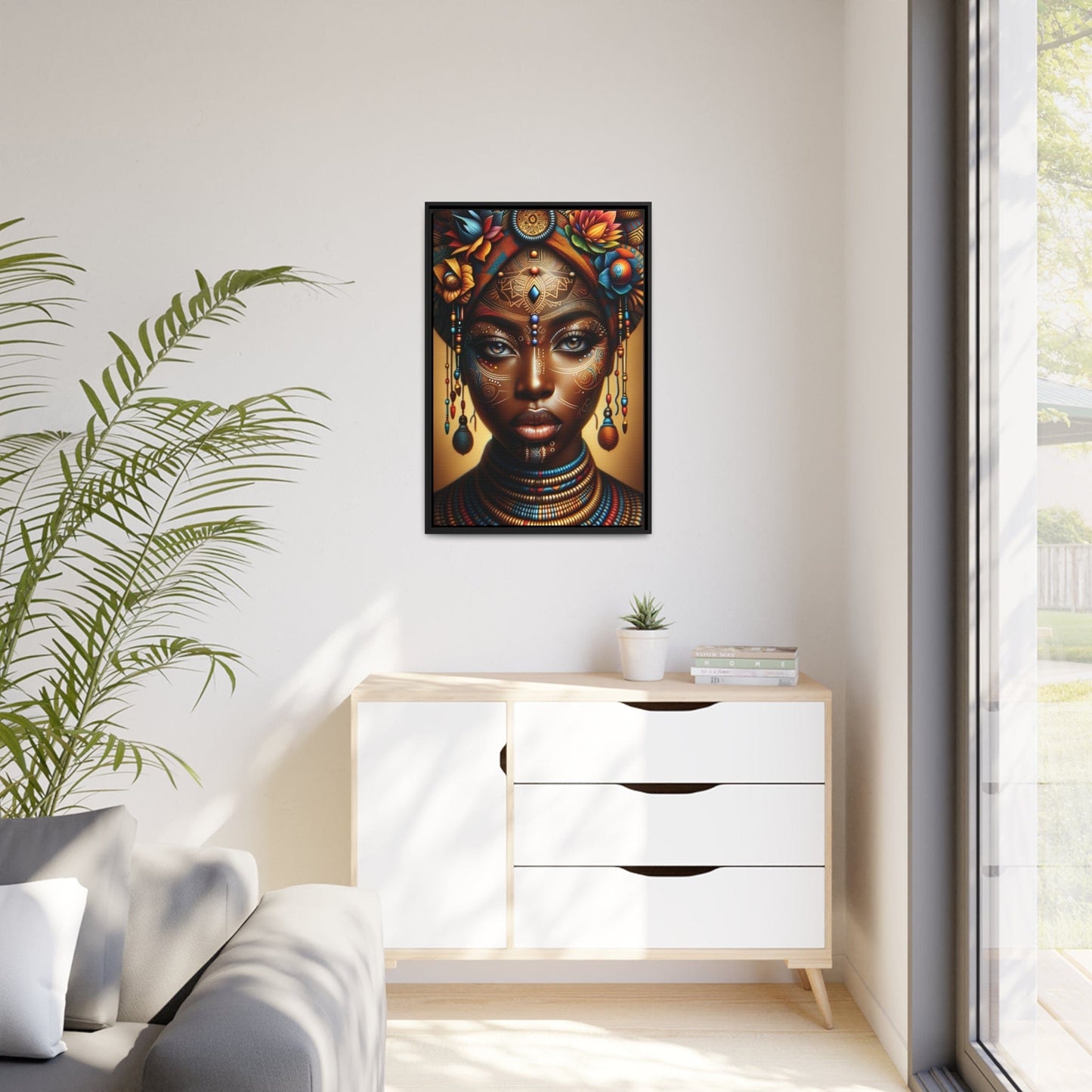 Printify Canvas Tableau La beauté intemporelle de la femme africaine