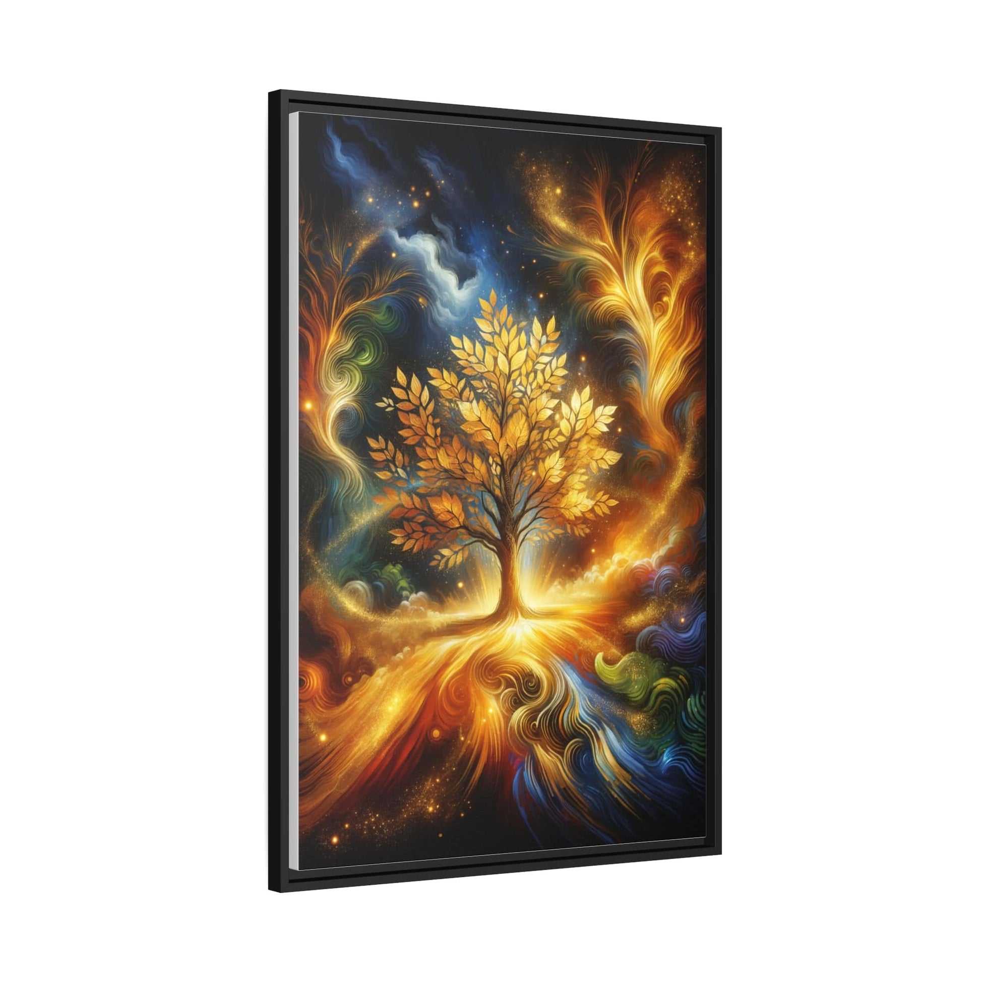 Printify Canvas Tableau L'élégance dorée de l'Arbre de Vie: Un symbole de prospérité et d'harmonie