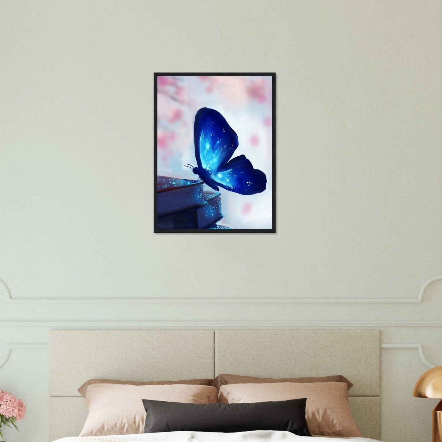 Gelato Print Material Tableau Peinture Papillon Bleu