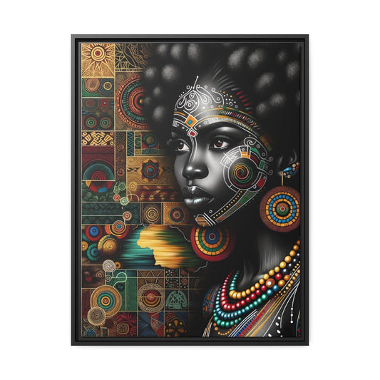 Printify Canvas 61.00 Cm" x 81.30 Cm" (Vertical) Tableau "La beauté africaine: Une symphonie de femmes puissantes et gracieuses"