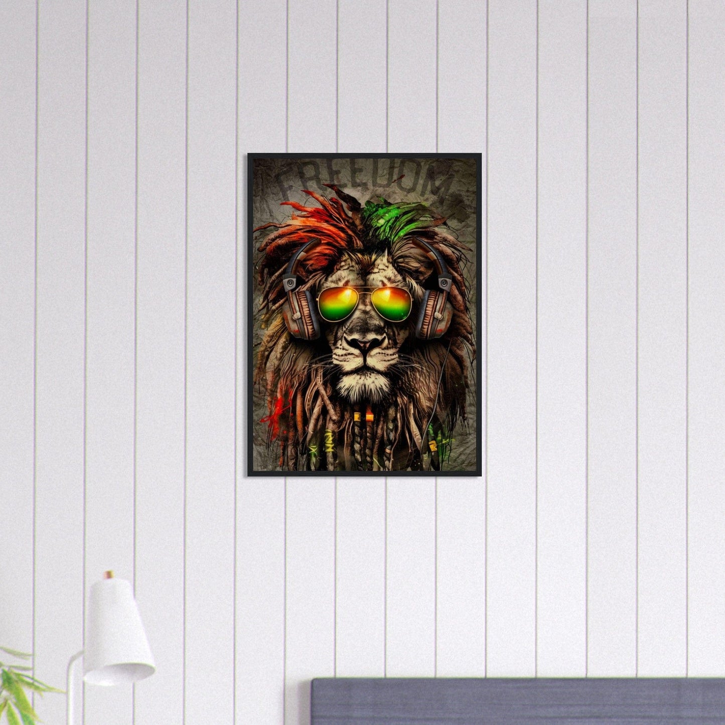 Canvanation Print Material 50x70 cm / 20x28″ Tableau Street Art Rasta Freedom