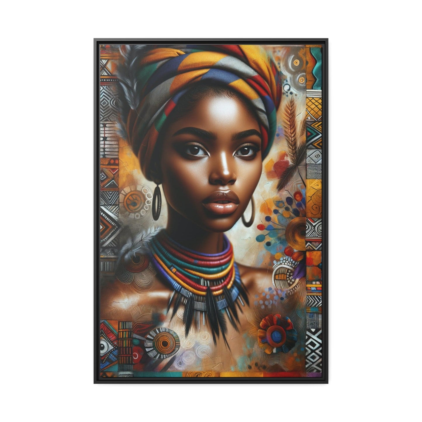 Printify Canvas 81.30 Cm″ x 121.90 Cm″ (Vertical) Tableau "Femmes africaines : Symboles de force, beauté et résilience"