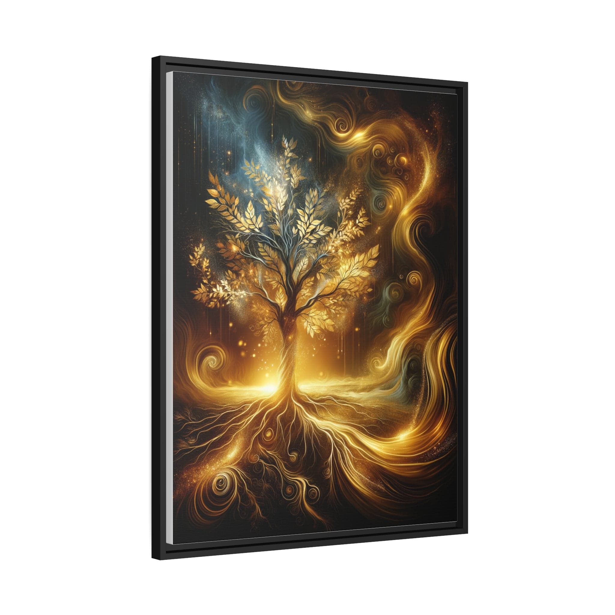 Printify Canvas Tableau L'arbre de vie en or étincelant: la puissance et la beauté de la nature sublimées