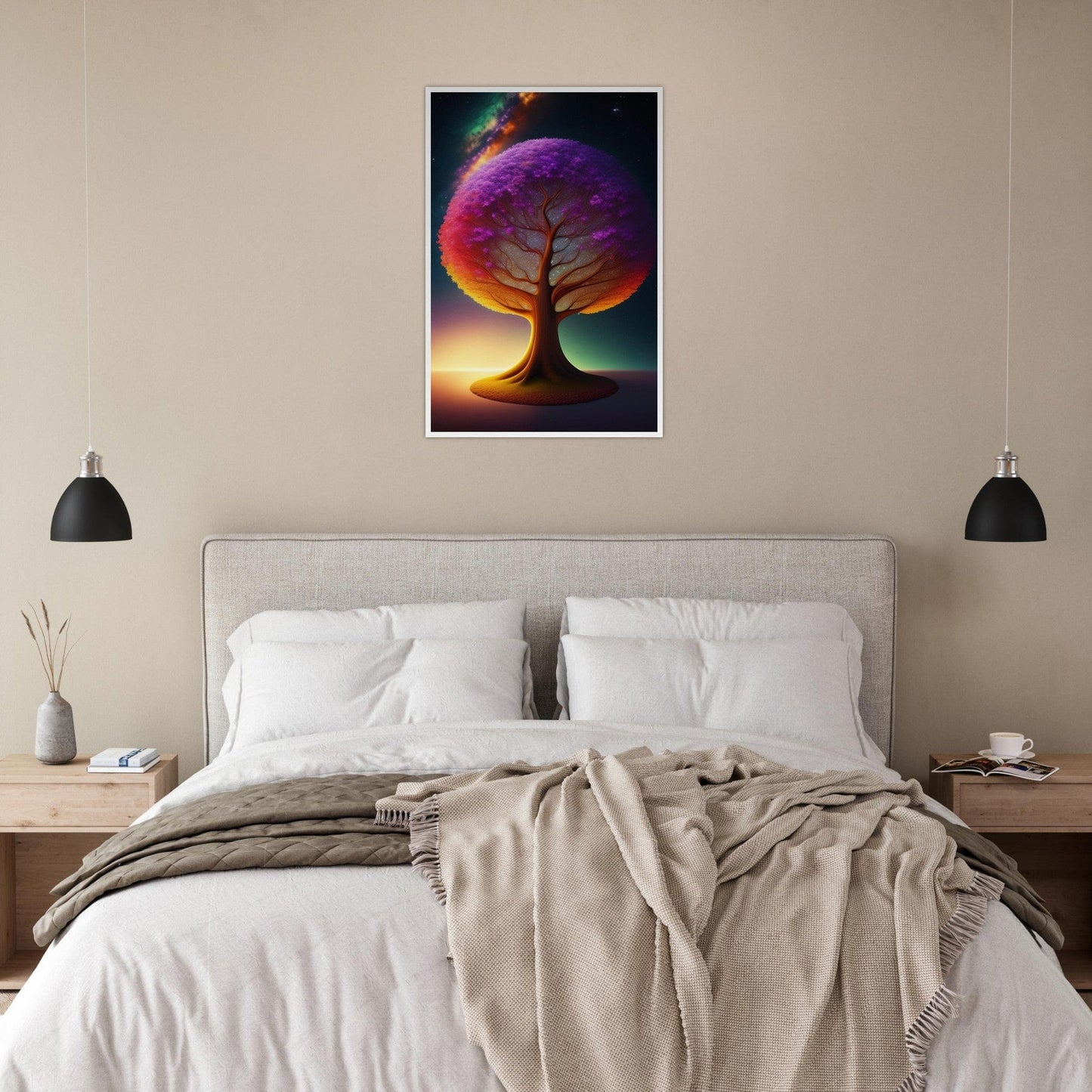 Canvanation Print Material Tableau Arbre De Vie Le Cœur Vert