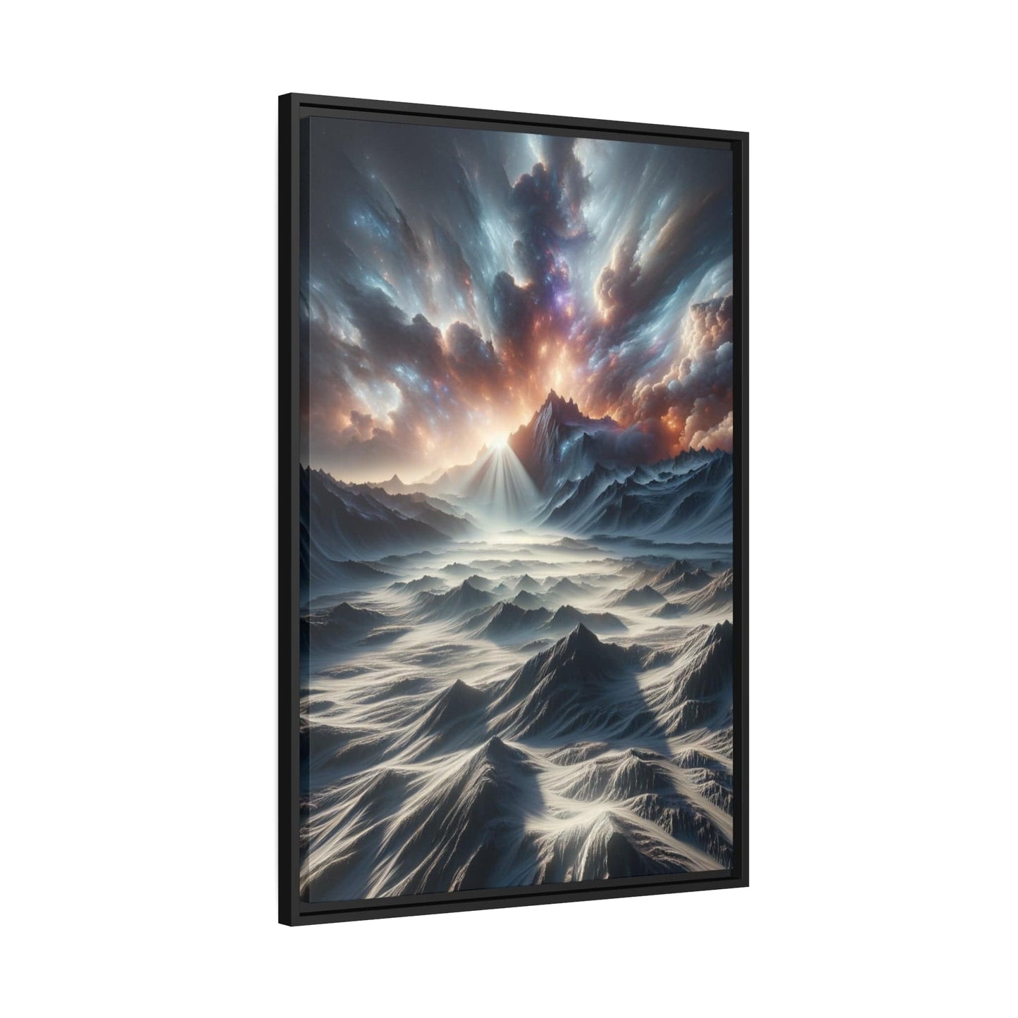 Printify Canvas Tableau Éclats d'Altitude : Une Ode en Couleurs aux Cimes Inaltérables