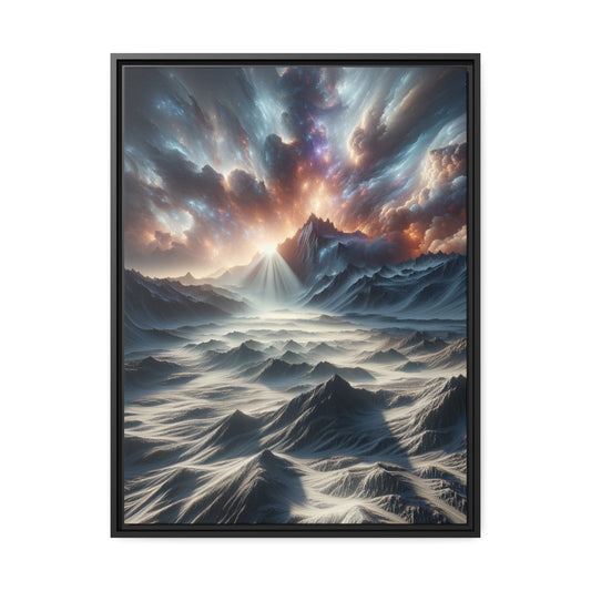 Printify Canvas 61.00 Cm" x 81.30 Cm" (Vertical) Tableau Éclats d'Altitude : Une Ode en Couleurs aux Cimes Inaltérables