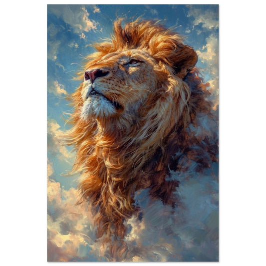 Canvanation Print Material 40x60 cm / 16x24″ Poster Lion Ciel Regard